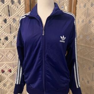 Vintage Adidas Women's Purple Track Jacket Y2K